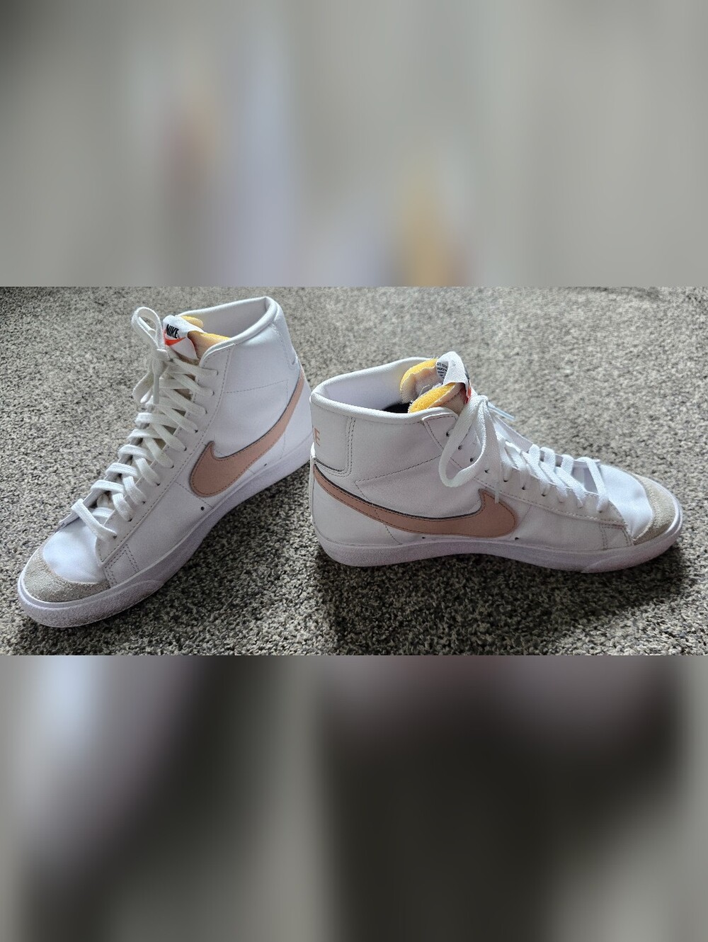 Nike Blazer Mid '77 Vintage White Pink Oxford Sneakers Size 9.5 - Picture 4 of 12